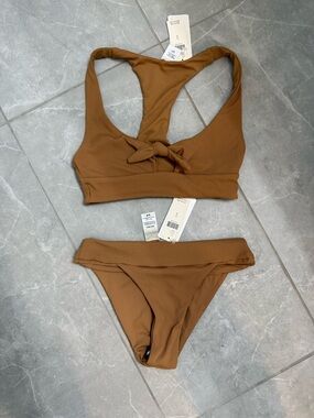 NWT L Space ribbed bikini. Top and bottom size small.